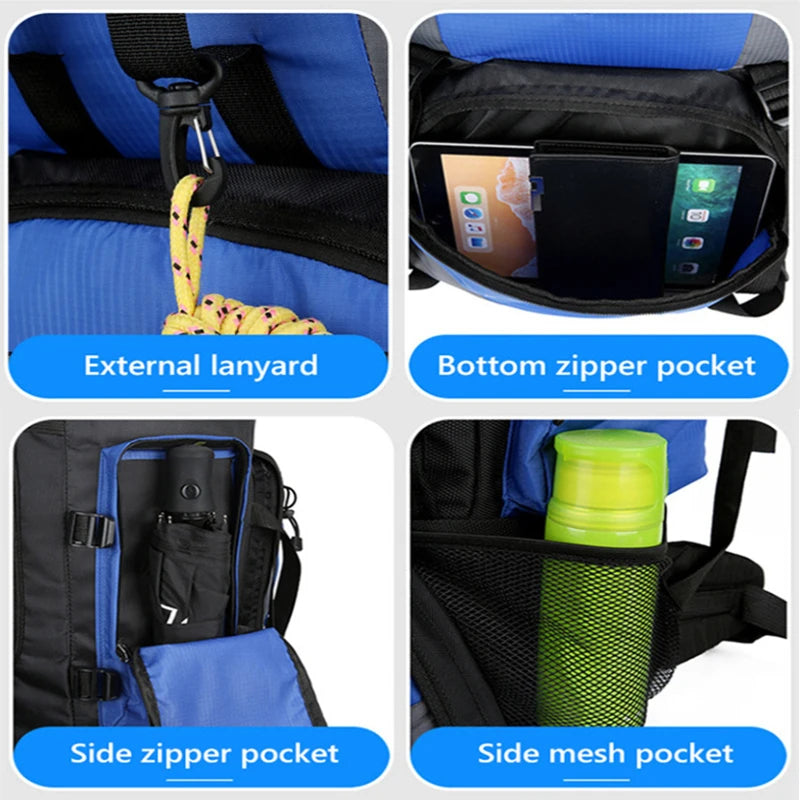 90L Large-Capacity Waterproof Hiking and Camping Backpack