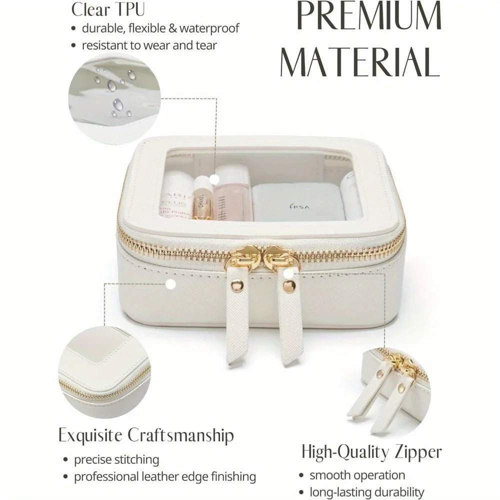 Small Cosmetic Bag for Purse – Mini Waterproof Makeup Organizer Pouch for Travel and Everyday Use