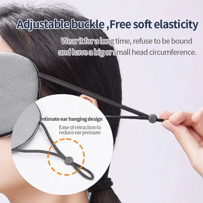 Korean-Style Ice Silk Dual-Use Sleeping Eye Mask – Warm & Cool, Adjustable, Breathable, Light-Blocking
