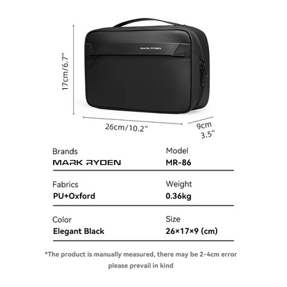 Men's Waterproof Travel Toiletry Bag – Dry/Wet Separation Business Trip Organizer