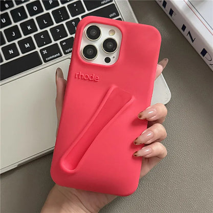 New Autumn Limited Edition Rhode Lip Holder Silicone Phone Case – Stylish and Functional Cover for iPhone 11, 12, 13, 14, 15, 16 Pro Max Plus
