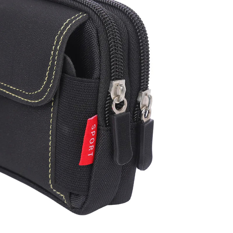 Man Belt Pouch Mobile Phone Bag - Tactical Molle Waist Bag with Card Holder