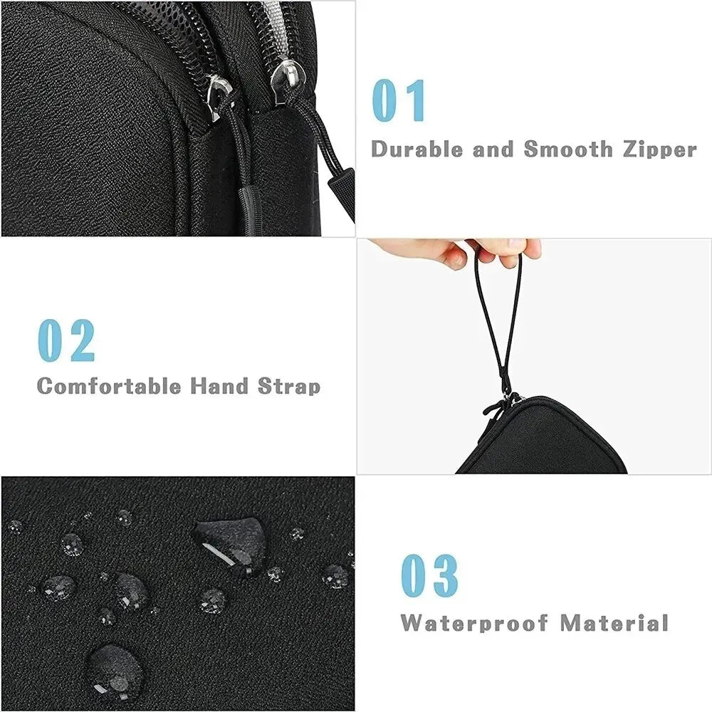 Portable Travel Organizer Bag – Waterproof Cable Storage Pouch with Double Layers