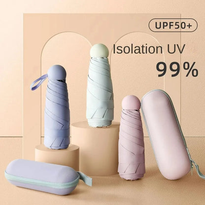 Compact & Stylish Capsule Umbrella for Sun & Rain Protection