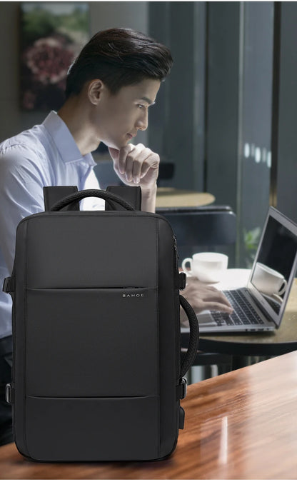 BANGE Expandable Travel Backpack – The Ultimate Companion for Business, School, and Adventure