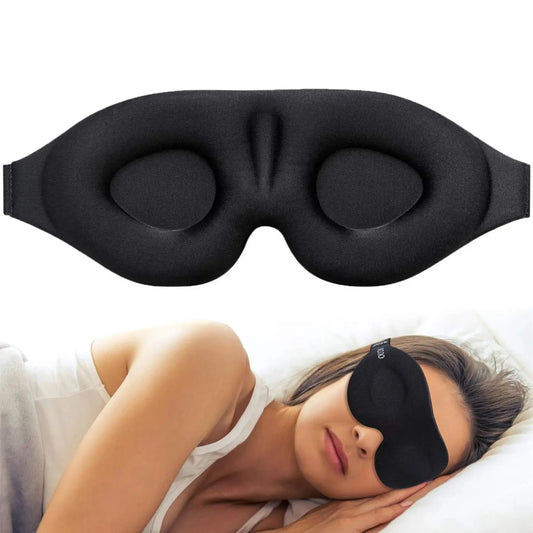 Eye Mask for Sleeping & Travel with 3D Contoured Design – Block Out Light and Enhance Sleep Quality