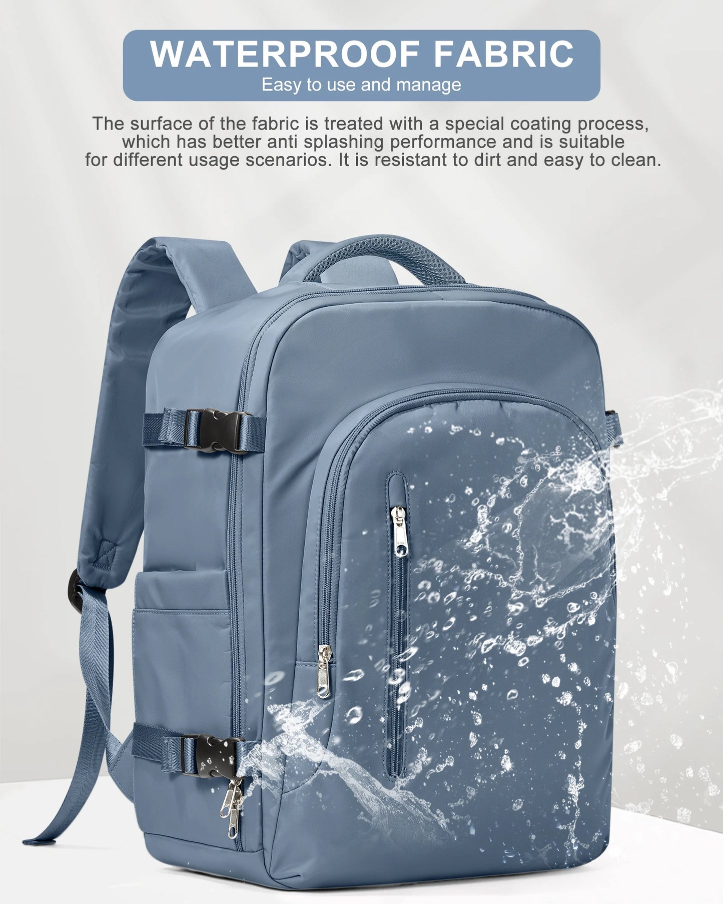 FLCC Large Capacity Travel Laptop Backpack for Women and Men - Airline-Approved Cabin Backpack for EasyJet and Ryanair