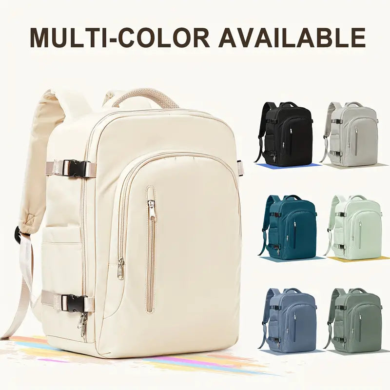 FLCC Large Capacity Travel Laptop Backpack for Women and Men - Airline-Approved Cabin Backpack for EasyJet and Ryanair