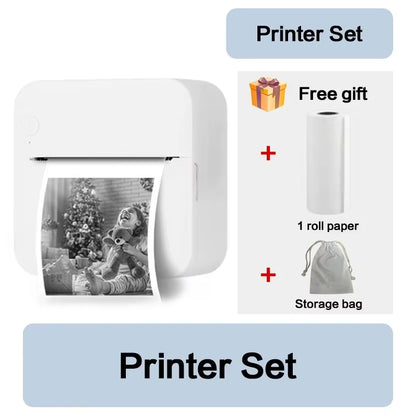 Mini Thermal Printer Wireless BT 200Dpi Label Photo Memo Wrong Question Printing Tag Bluetooth Printer USB Cable Portable