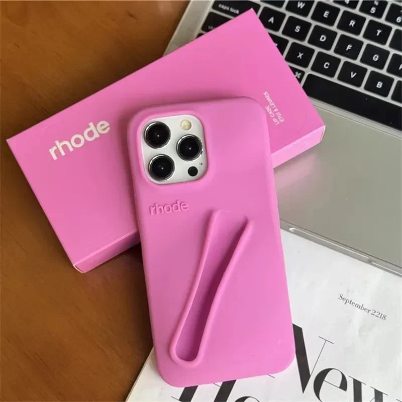 New Autumn Limited Edition Rhode Lip Holder Silicone Phone Case – Stylish and Functional Cover for iPhone 11, 12, 13, 14, 15, 16 Pro Max Plus